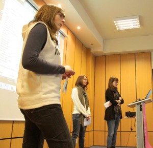 French Master's students giving their presentation to STAR