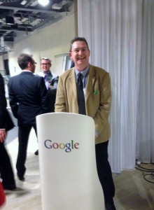 Damian at the Google podium