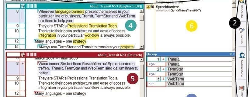 Transit NXT overview, user interface