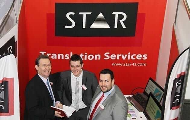 Damian, Bryan and Eoin at the company's stand for the event, National Export Campaign