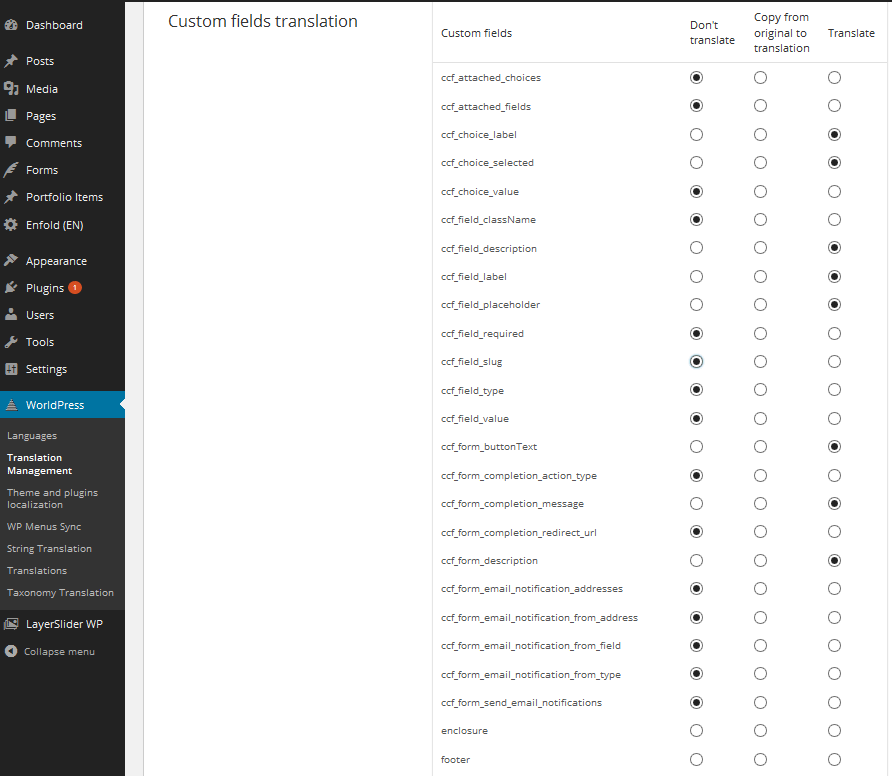 Multilingual Content Set-up