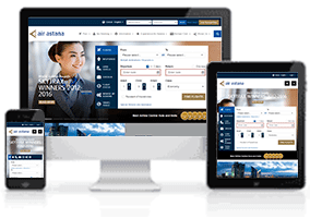 Air Astana, e-commerce website.