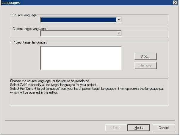 Languages window